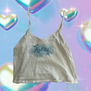 Preloved Cami top with ‘Angel’ graphic design